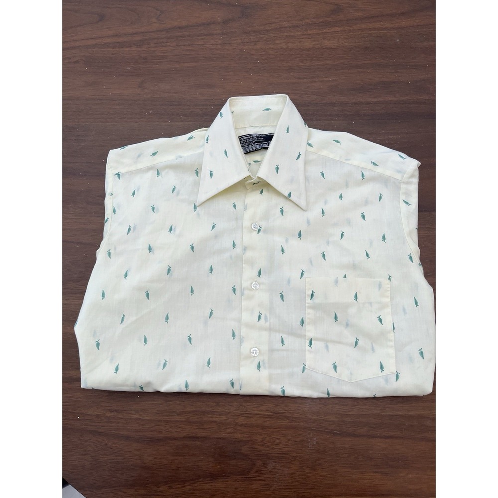 VTG 70s Sears The Men's Store Joint Floral Print Collared Shirt XL